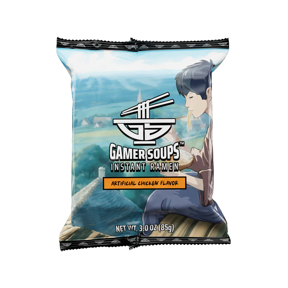 Gamer Soups Instant Noodles - Chicken Bricks (5 Pack) - Image 2