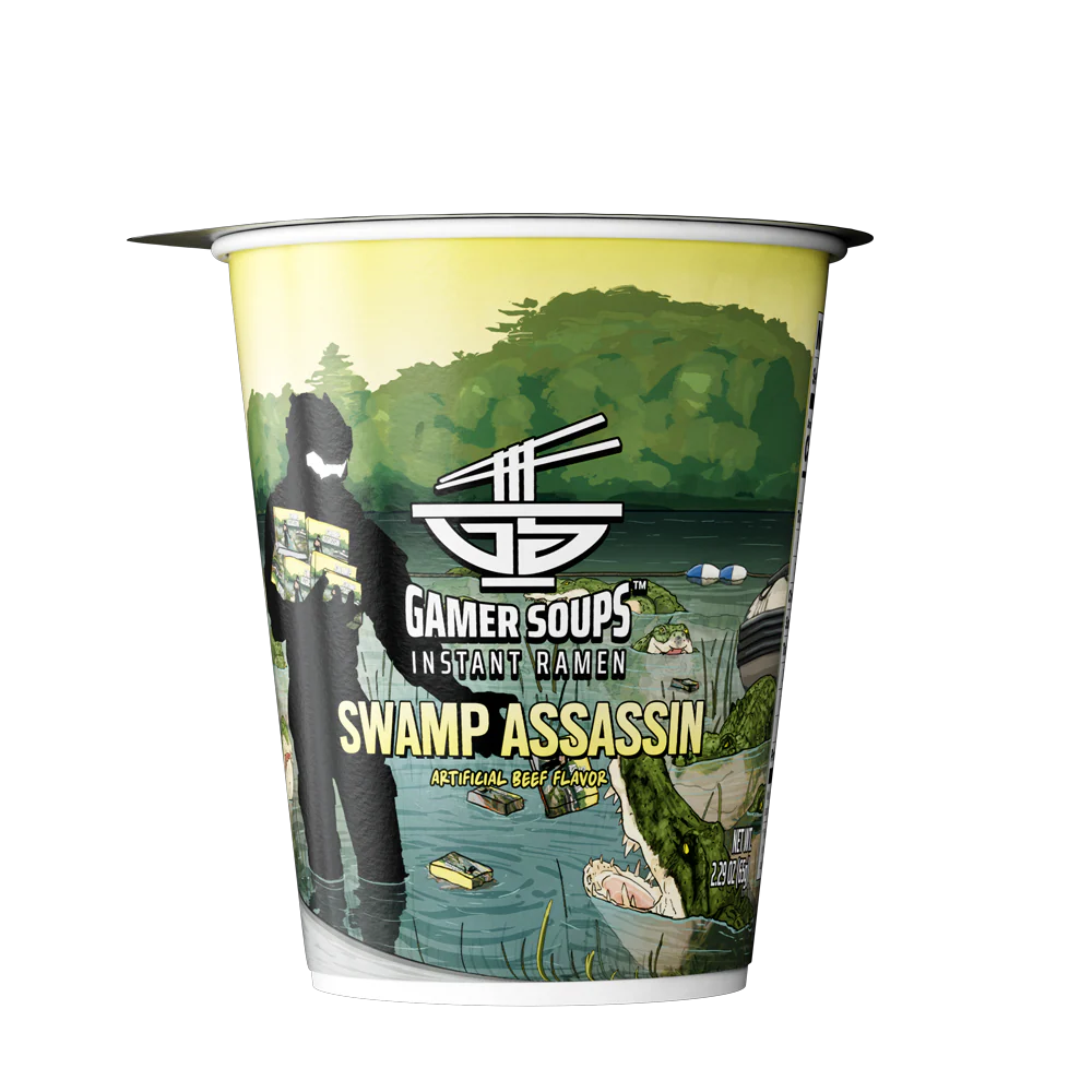 Gamer Soups Instant Noodles - Swamp Assassin (Single Cup)