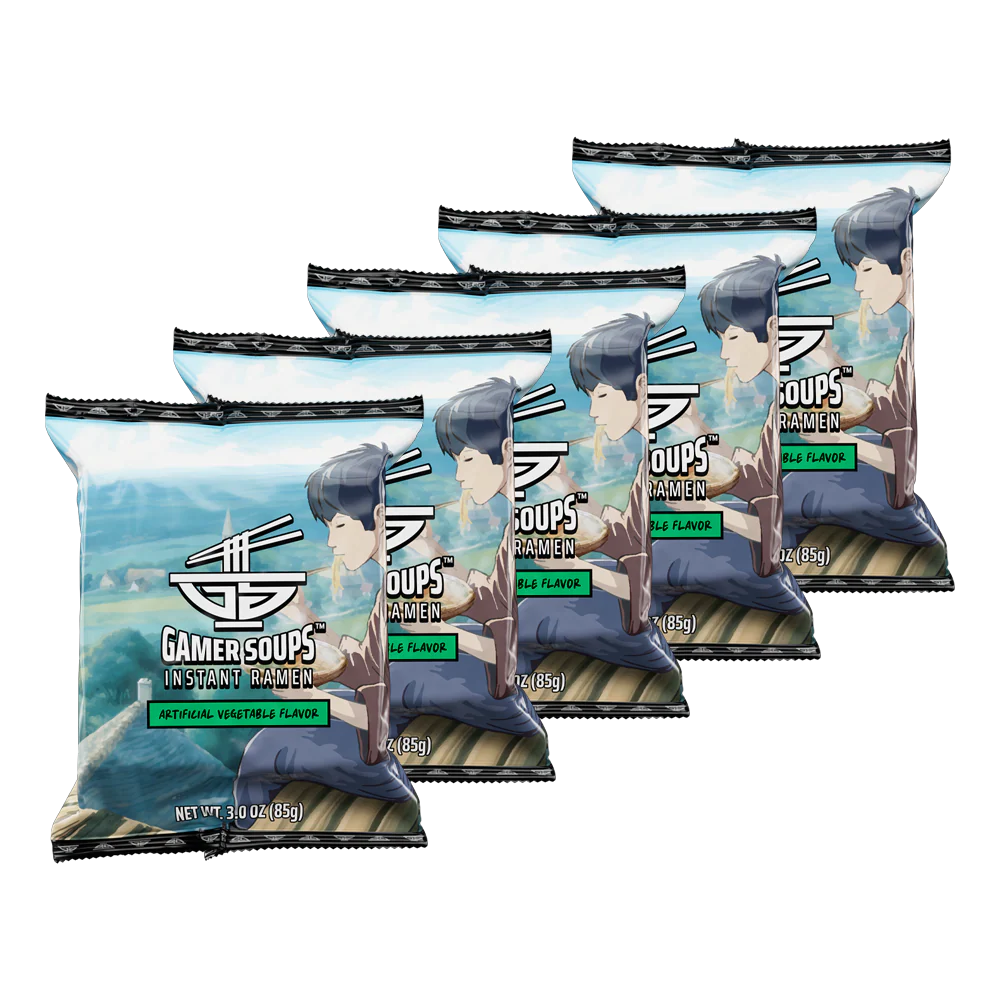 Gamer Soups Instant Noodles - Vegetable Bricks (5 Pack)