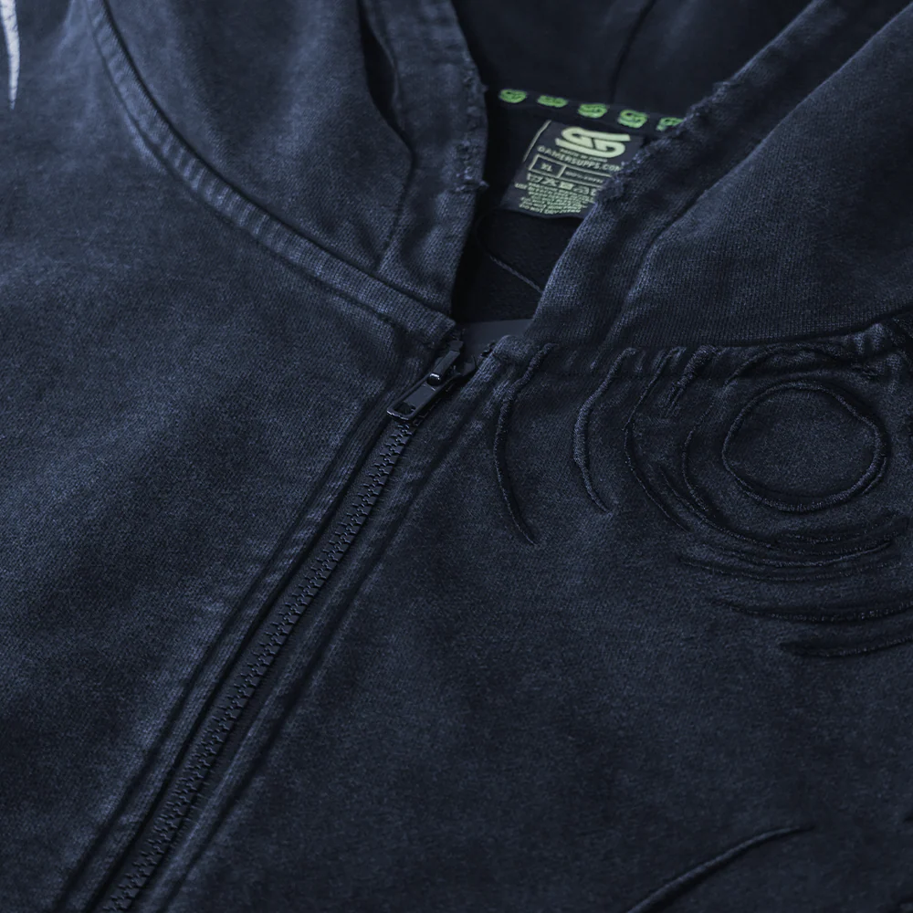Holy Sheet: BOO! Distressed Zip-Up Hoodie - Image 3